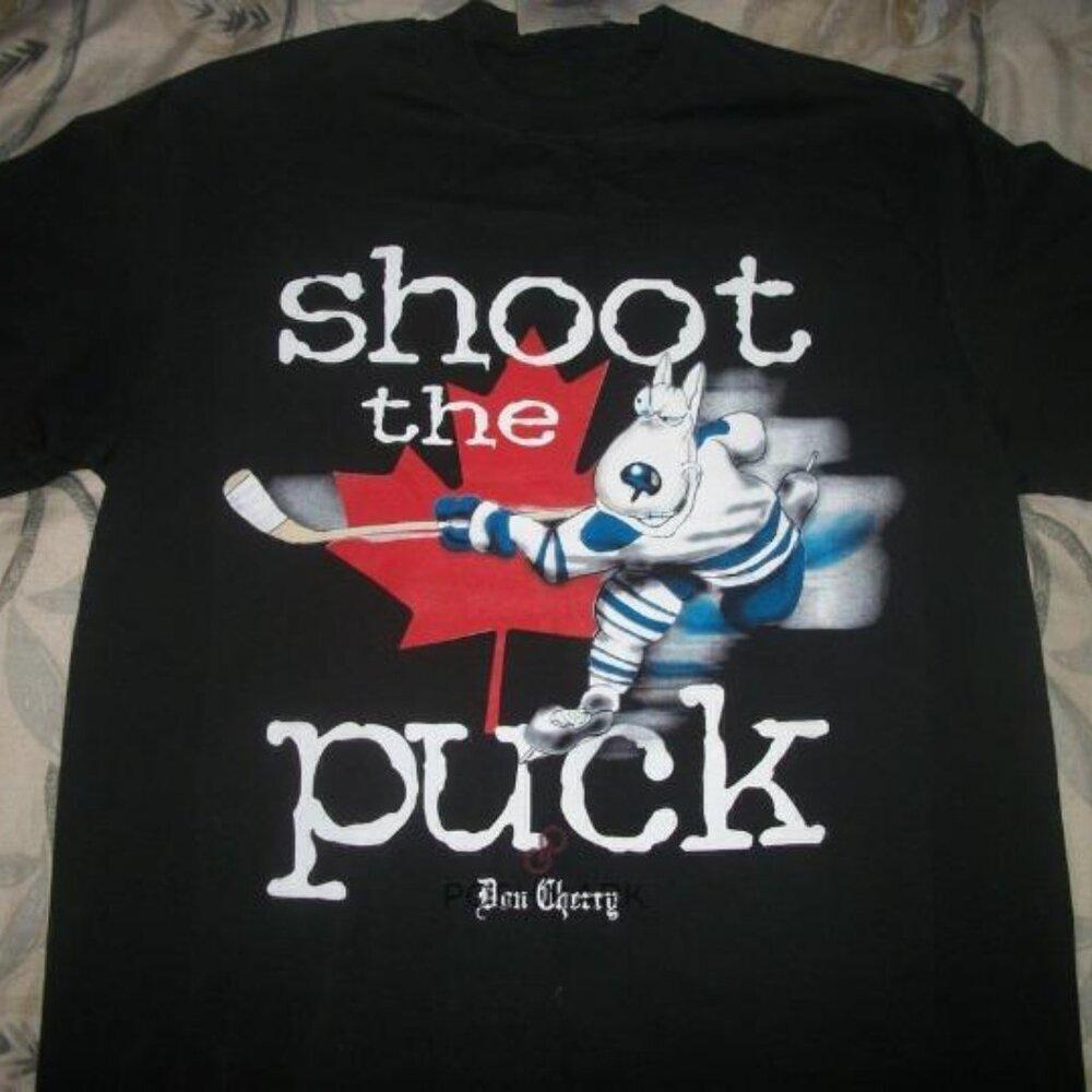 Don Cherry Shoot The Puck NHL Hockey Coach Retro Fan Graphic T-Shirt